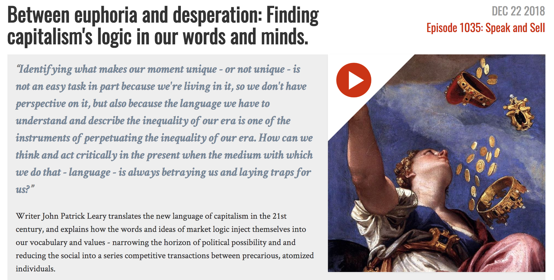 This is Hell! Interview Keywords The New Language of Capitalism